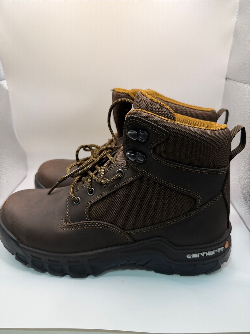Carhartt Men's Dark Brown & Tan Work Boots